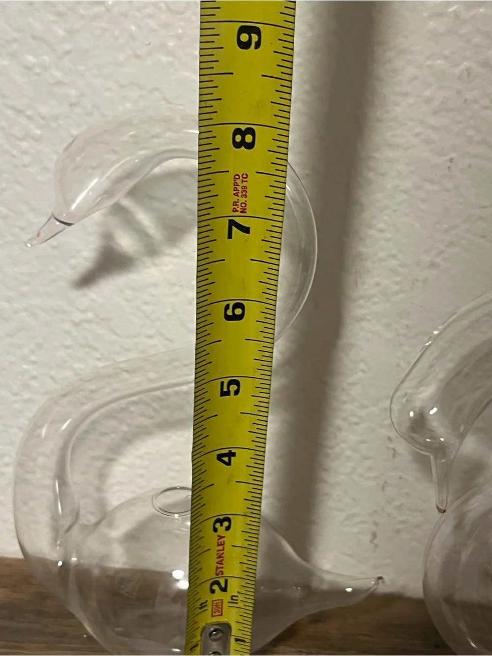 Clear Glass Swan vases, set of 3.  Elegant Home Accent
